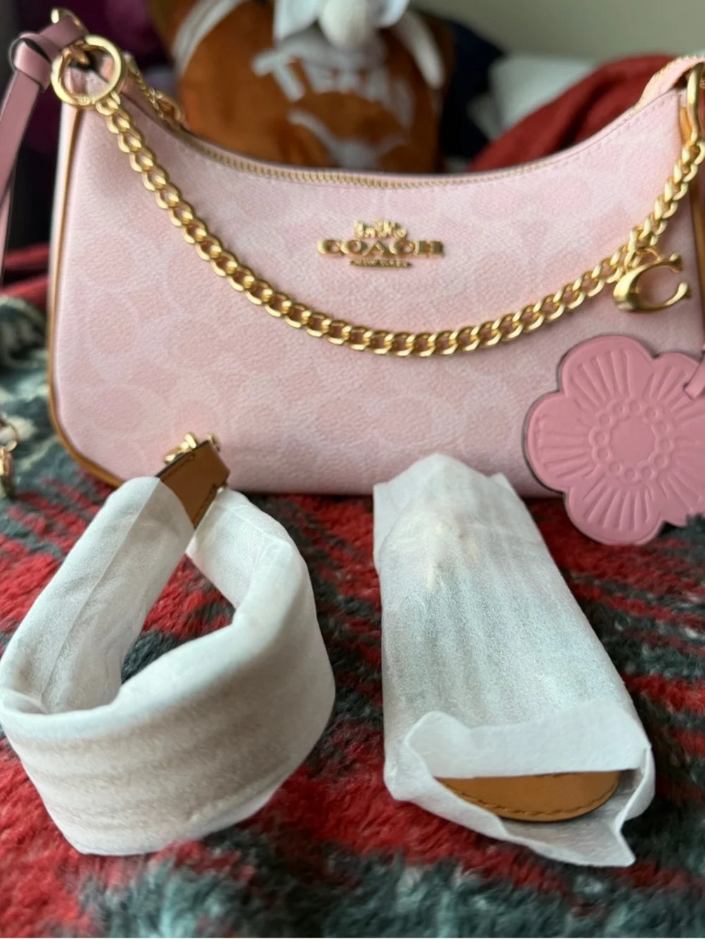 Coach Powder Pink Teri Shoulder Bag - Picture 6 of 8